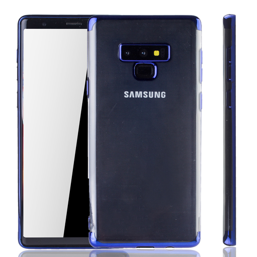 Handyh�lle f�r Samsung Galaxy Note 9 Blau - Clear - TPU Silikon Case Backcover Schutzh�lle in Transparent   Blau