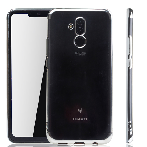 Handyh�lle f�r Huawei Mate 20 Lite Silber - Clear - TPU Silikon Case Backcover Schutzh�lle in Transparent   Silber
