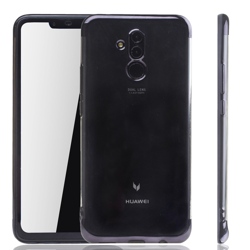 Handyh�lle f�r Huawei Mate 20 Lite Schwarz - Clear - TPU Silikon Case Backcover Schutzh�lle in Transparent   Schwarz