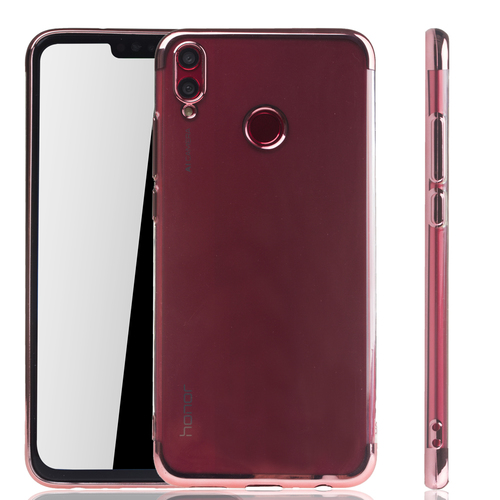 Handyh�lle f�r Huawei Honor 8X Rose Pink - Clear - TPU Silikon Case Backcover Schutzh�lle in Transparent   Rose Pink