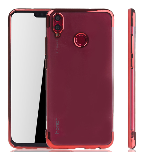 Handyh�lle f�r Huawei Honor 8X Rot - Clear - TPU Silikon Case Backcover Schutzh�lle in Transparent   Rot