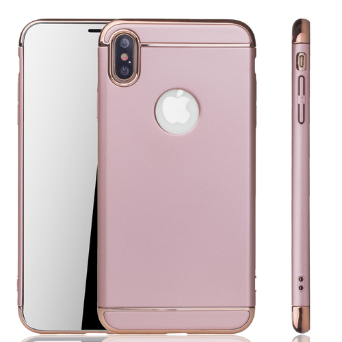 Apple iPhone XS Handy H�lle Schutz Case Bumper Hard Cover Pink