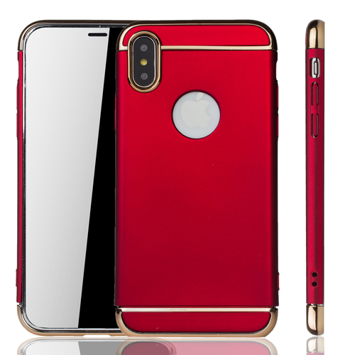 Apple iPhone XS Handy H�lle Schutz Case Bumper Hard Cover Rot