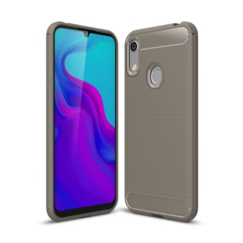 Schutzh�lle Handyh�lle f�r Huawei Y6 (2019) Case Cover Carbon Optik Grau