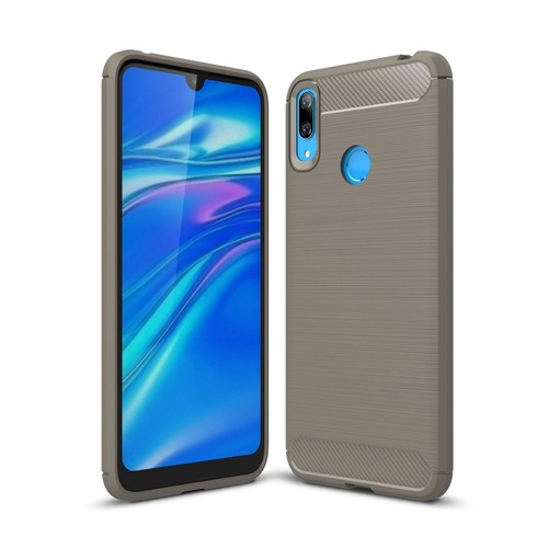 Schutzh�lle Handyh�lle f�r Huawei Y7 (2019) Case Cover Carbon Optik Grau