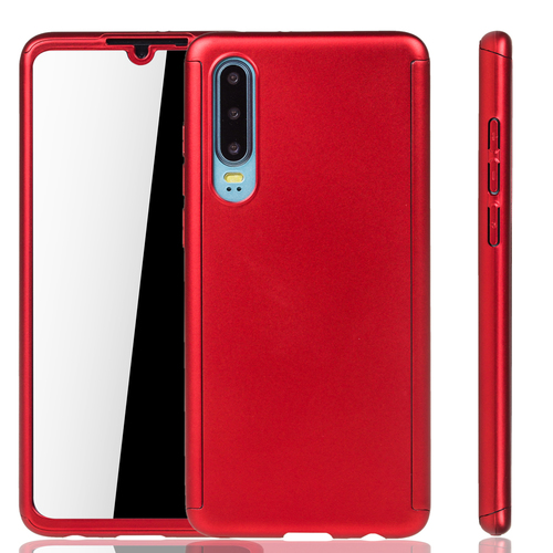 Handyh�lle Schutzh�lle f�r Huawei P30 Full Case Cover Displayschutz 360 Rot