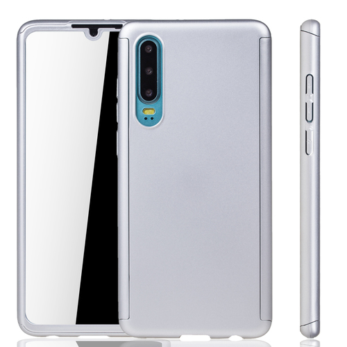 Handyh�lle Schutzh�lle f�r Huawei P30 Full Case Cover Displayschutz 360 Silber