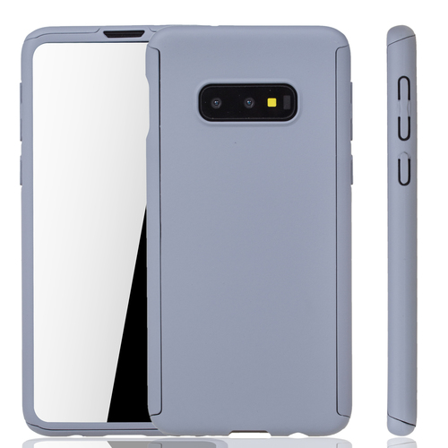 Handyh�lle Schutzh�lle f�r Samsung Galaxy S10e Full Case Cover Displayschutz 360 Grau