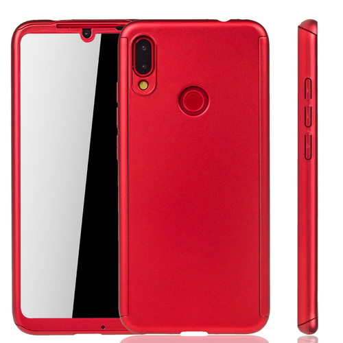 Handyh�lle Schutzh�lle f�r Xiaomi Redmi Note 7 / Redmi Note 7 Pro Full Case Cover Displayschutz 360 Rot