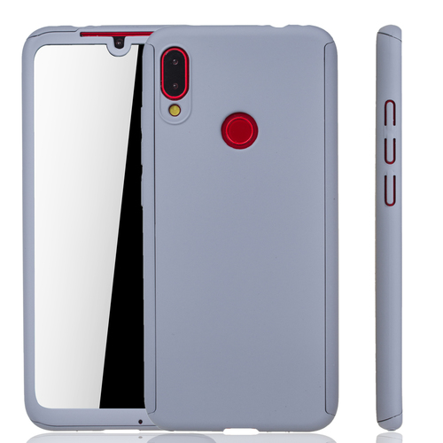 Handyh�lle Schutzh�lle f�r Xiaomi Redmi Note 7 / Redmi Note 7 Pro Full Case Cover Displayschutz 360 Grau