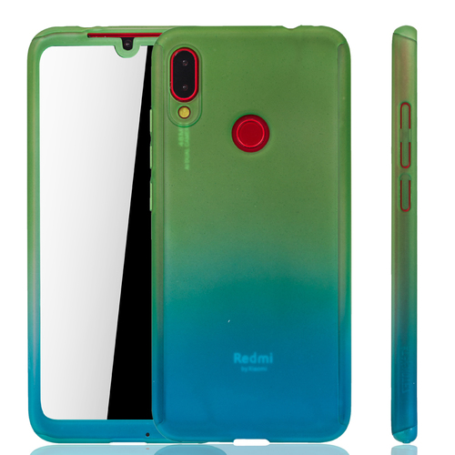 Handyh�lle Schutzh�lle f�r Xiaomi Redmi Note 7 / Redmi Note 7 Pro Full Case Cover Displayschutz 360 Blau