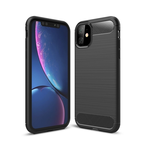 Schutzh�lle Handyh�lle f�r Apple iPhone 11 Pro Max Case Cover Carbon Optik Grau
