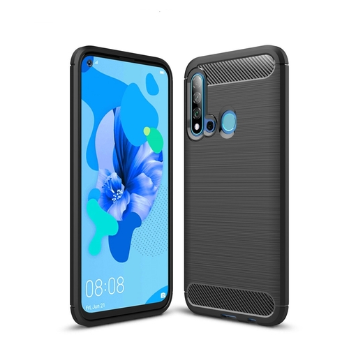Schutzh�lle Handyh�lle f�r Huawei P20 Lite 2019 Case Cover Carbon Optik Schwarz