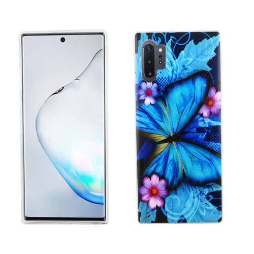 Samsung Galaxy Note 10 Handy H�lle Schutz-Case Cover Bumper Schmetterling Blau