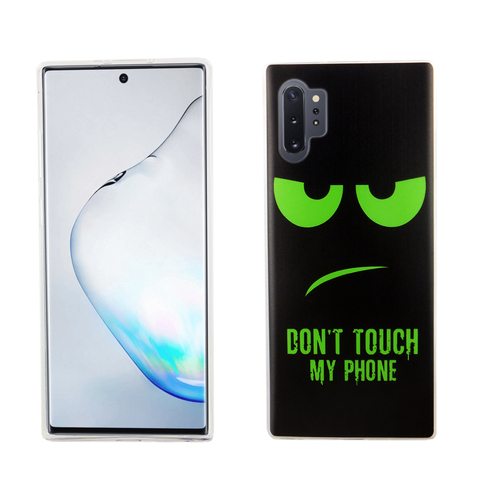 Samsung Galaxy Note 10 Plus Handy H�lle Schutz-Case Cover Bumper Dont Touch My Phone Gr�n