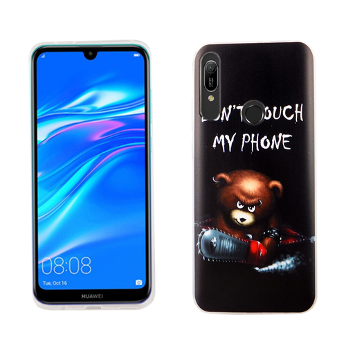 Huawei Y9 Prime 2019 Handy H�lle Schutz-Case Cover Bumper Dont Touch My Phone B�r