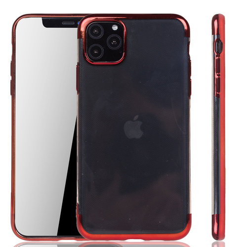 Handyh�lle f�r Apple iPhone 11 Rot - Clear - TPU Silikon Case Backcover Schutzh�lle in Transparent   Rot