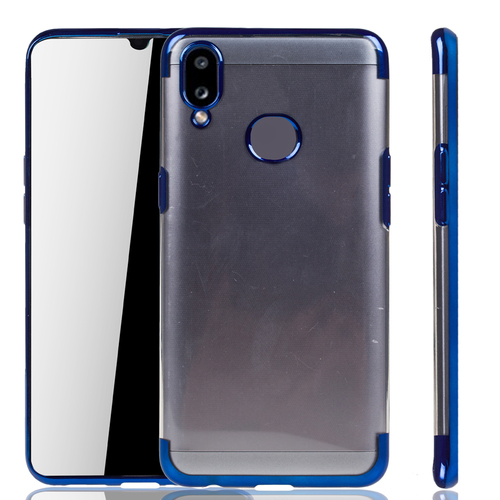 Handyh�lle f�r Samsung Galaxy A10s Blau - Clear - TPU Silikon Case Backcover Schutzh�lle in Transparent   Blau