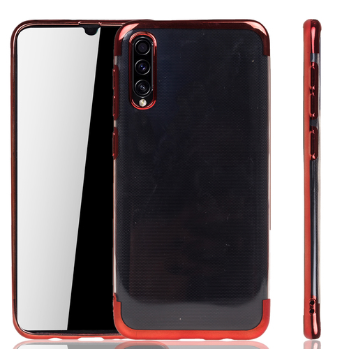 Handyh�lle f�r Samsung Galaxy A30s Rot - Clear - TPU Silikon Case Backcover Schutzh�lle in Transparent   Rot