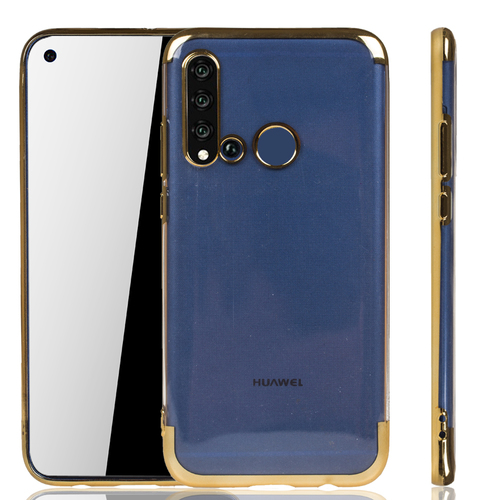 Handyh�lle f�r Huawei P20 Lite 2019 Gold - Clear - TPU Silikon Case Backcover Schutzh�lle in Transparent   Gold