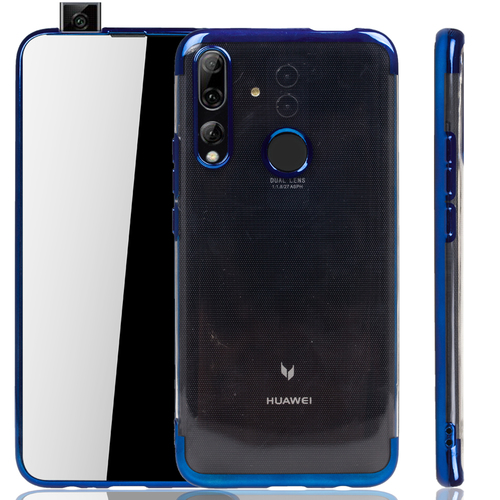 Handyhlle fr Huawei Y9 2019 Blau - Clear - TPU Silikon Case Backcover Schutzhlle in Transparent   Blau