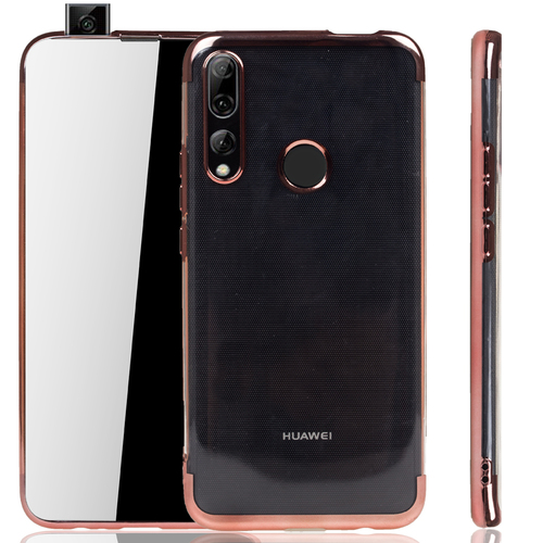 Handyhlle fr Huawei Y9 2019 Rose Pink - Clear - TPU Silikon Case Backcover Schutzhlle in Transparent   Rose Pink