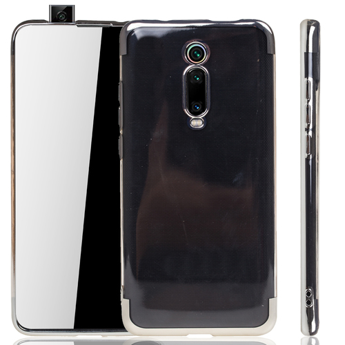 Handyh�lle f�r Xiaomi Mi 9T Silber - Clear - TPU Silikon Case Backcover Schutzh�lle in Transparent   Silber