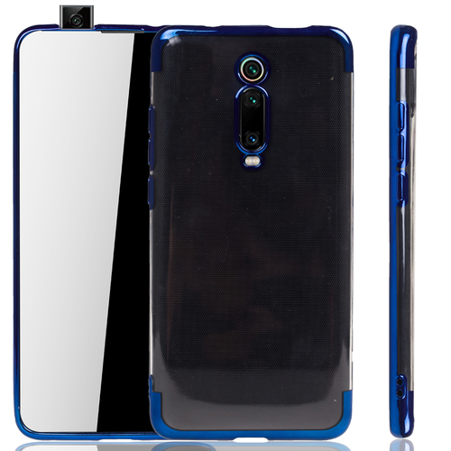 Handyh�lle f�r Xiaomi Mi 9T Blau - Clear - TPU Silikon Case Backcover Schutzh�lle in Transparent   Blau