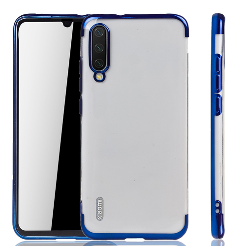 Handyh�lle f�r Xiaomi Mi A3 Blau - Clear - TPU Silikon Case Backcover Schutzh�lle in Transparent   Blau