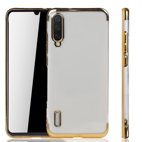 Handyh�lle f�r Xiaomi Mi A3 Gold - Clear - TPU Silikon Case Backcover Schutzh�lle in Transparent   Gold