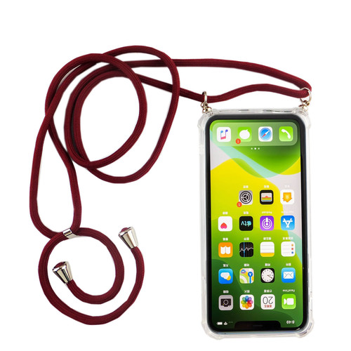 Handykette f�r Apple iPhone 11 - Smartphone Necklace H�lle mit Band - Schnur mit Case zum umh�ngen in Rot