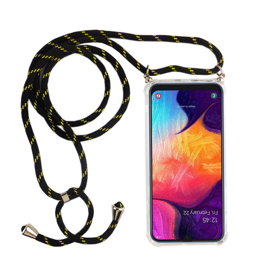 Handykette f�r Samsung Galaxy A50 - Smartphone Necklace H�lle mit Band - Schnur mit Case zum umh�ngen in Schwarz