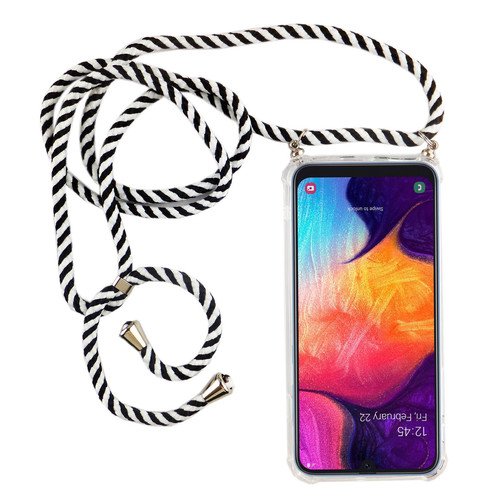 Handykette f�r Samsung Galaxy A50 - Smartphone Necklace H�lle mit Band - Schnur mit Case zum umh�ngen in Schwarz