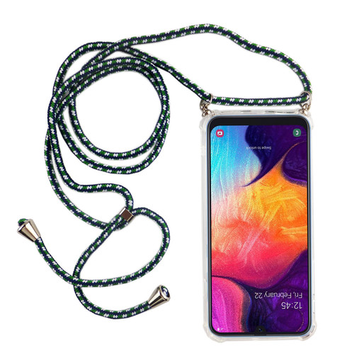 Handykette f�r Samsung Galaxy A50 - Smartphone Necklace H�lle mit Band - Schnur mit Case zum umh�ngen in Gr�n