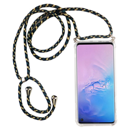 Handykette f�r Samsung Galaxy S10 - Smartphone Necklace H�lle mit Band - Schnur mit Case zum umh�ngen in Camouflage
