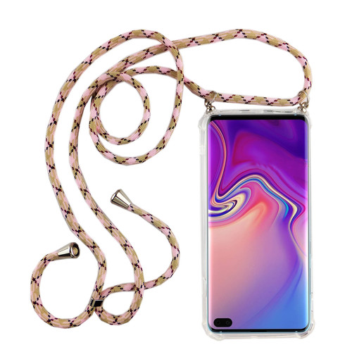 Handykette f�r Samsung Galaxy S10 Plus - Smartphone Necklace H�lle mit Band - Schnur mit Case zum umh�ngen in Rosa
