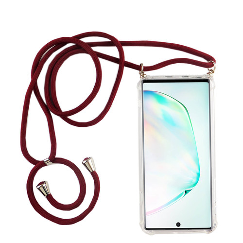 Handykette f�r Samsung Galaxy Note 10 - Smartphone Necklace H�lle mit Band - Schnur mit Case zum umh�ngen in Rot