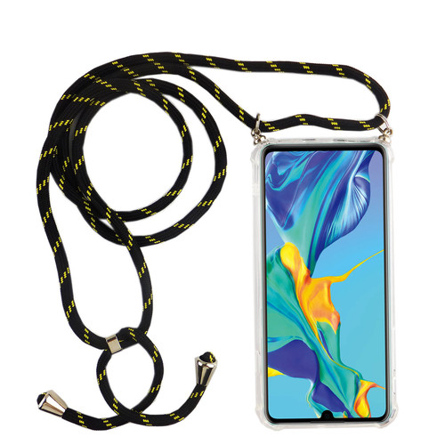 Handykette f�r Huawei P30 - Smartphone Necklace H�lle mit Band - Schnur mit Case zum umh�ngen in Schwarz