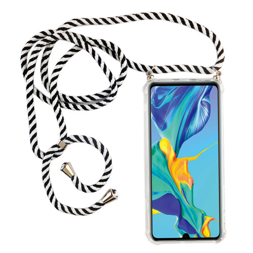 Handykette f�r Huawei P30 - Smartphone Necklace H�lle mit Band - Schnur mit Case zum umh�ngen in Schwarz