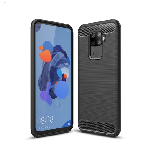 Schutzh�lle Handyh�lle f�r Huawei Mate 30 Lite Case Cover Carbon Optik Schwarz
