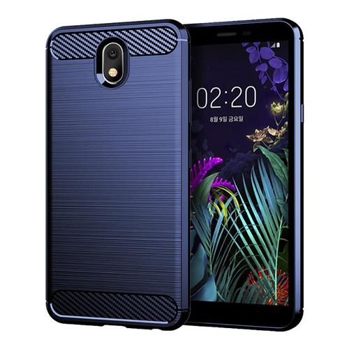 Schutzh�lle Handyh�lle f�r LG K30 2019 Case Cover Carbon Optik Blau