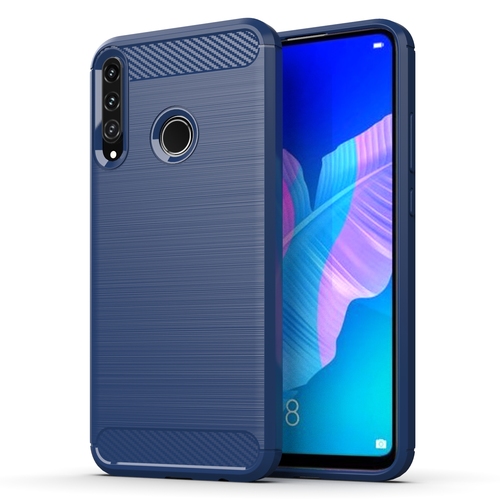 Schutzh�lle Handyh�lle f�r Huawei P40 Lite E Case Cover Carbon Optik Blau
