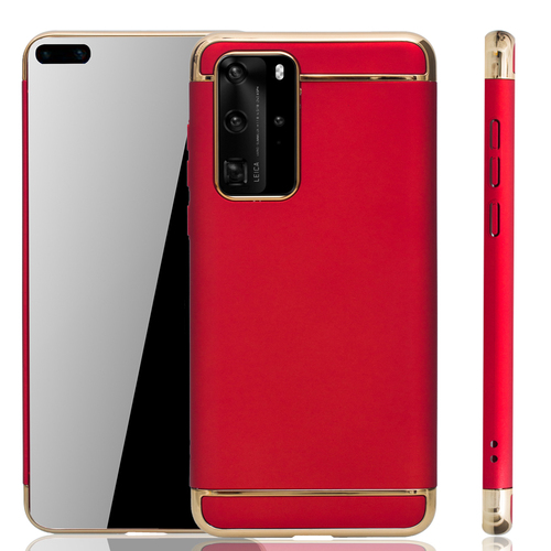 Huawei P40 Handy H�lle Schutz Case Bumper Hard Cover Rot