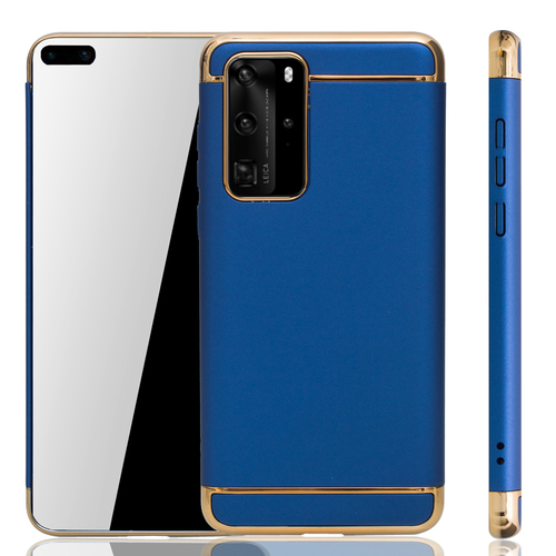 Huawei P40 Handy H�lle Schutz Case Bumper Hard Cover Blau
