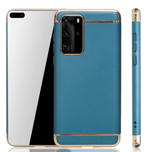 Huawei P40 Handy H�lle Schutz Case Bumper Hard Cover Blau