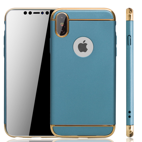 Apple iPhone X Handy H�lle Schutz Case Bumper Hard Cover Blau