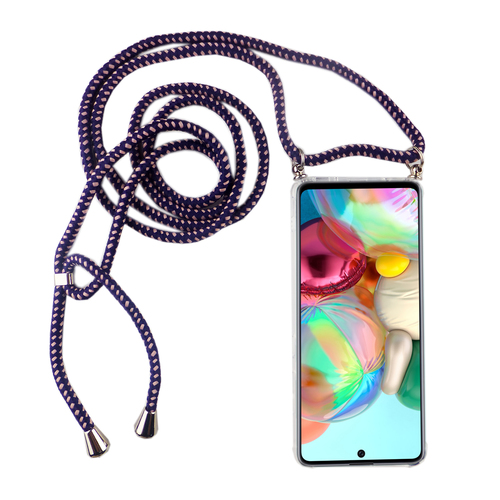 Handykette f�r Samsung Galaxy A71 - Smartphone Necklace H�lle mit Band - Schnur mit Case zum umh�ngen in Violett