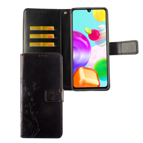 Samsung Galaxy A41 Handy H�lle Schutz Tasche Cover Flip Case Kartenfach Schwarz