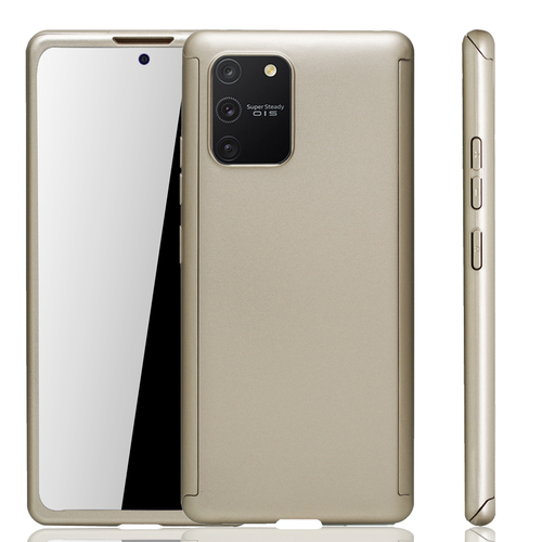 Handyh�lle Schutzh�lle f�r Samsung Galaxy S10 Lite Full Case Cover Displayschutz 360 Gold