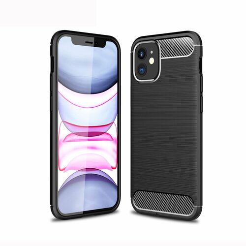Schutzh�lle Handyh�lle f�r Apple iPhone 12 Mini Case Cover Carbon Optik Grau